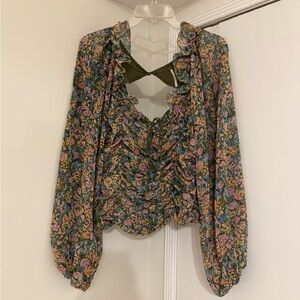 Free People Multicolor Floral Blouse